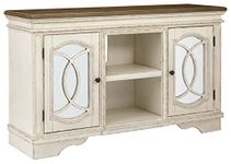 Signature Design by Ashley Realyn Large TV Stand, White