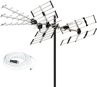 Five Star Outdoor TV Antenna 2024 Newest Version 200 Miles Long Range Upgraded Yagi HD VHF UHF Support ATSC 3.0 and 4K Broadcast