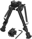 CVLIFE Tactical Bipod 6 to 9 inches Rifle Bipod with Barrel Clamp Adapter & Picatinny Rail Mount for Hunting and Shooting