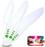 (3 Piece, White & Green) - Curious Chef 3-Piece Nylon Knife Set