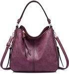 INOVERA (LABEL) Faux Leather Women Handbags Shoulder Hobo Bag Ladies Big Purse With Long Strap (Wine)