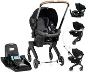 Evenflo Shyft DualRide Infant Car Seat Stroller Combo with Carryall Storage (Boone Gray)