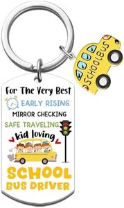 MOEXUKO Bus Driver Christmas Gifts Bus Driver Appreciation Gifts School Buses Keychain Thank You Gift for Buses Drivers Birthday Thanksgiving Gift for Schoolbus Drivers Stocking Stuffers Cute Keyring