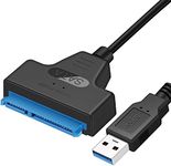 USB3.0 to SATA Cable, USB to SATA III Hard Drive Adapter Compatible for 2.5" HDD and SSD, Supports Windows XP/Vista/7/8/10 and Mac OS ECC (SATA III, 2.5")