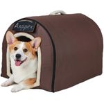 ANPPEX Indoor Dog House, Large Dog Cave Bed, Outdoor Cat House Insulated Igloo Dog House Covered Dog Bed