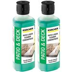 KARCHER Genuine Patio + Deck Pressure Washer Cleaner Detergent Fluid - Mixes up to 5L (Pack of 2)