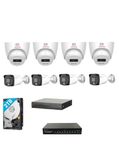 CP PLUS 2MP IP Wire Network Colour Vision in Night CCTV Camera Kit with 8 CH NVR,2 MP Dome Indoor Camera 4Pcs,2 MP Bullete Outdoor 4Pcs,2 TB Hard Drive, 8 CH 10/100 Mbps POE Switch
