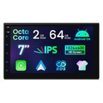 XTRONS 7" Android Universal Double Din Car Stereo 2+64GB Radio Player IPS Screen EQ DSP Wireless CarAutoPlay GPS Navigation Bluetooth 5.0 Dual Band WiFi Cooling System, Optional DAB+, XTRONS UI Design
