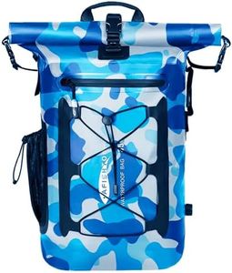 AFISHTOUR Heavy Duty Waterproof Dry Bag Backpack - 35L Roll-Top Floating Dry Bag Backpack for Motorcycles, Kayaking, Rafting, Boating, Camping, Hiking, Fishing (Blue)