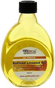 U.S. Art Supply Refined Linseed Oil, 125ml / 4.2 Fluid Ounce Container