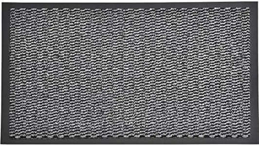 Evideco French Home Goods Indoor Large Door Mat Lisa 48 L x 32 W Inch PP-PVC - Grey