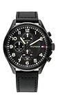 Tommy Hilfiger Analogue Multifunction Quartz Watch for Men with Black Leather Strap - 1792004