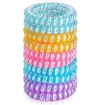 Gemocracy sprial Telephone Wire | Spiral Elastic Band | Bracelet | Ponytail Holder Hair Rubber Bands (pack of 10 pcs)