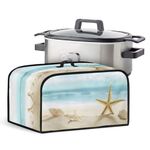 KUIFORTI Beach Starfish Slow Cooker Cover Compatible with Crock Pot 6-8 qt Crock Pot Cover with Handle and Pocket Appliance Cover Anti-Static Anti-Stain Insulated Protector