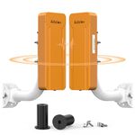 Dual Band Gigabit WiFi Bridge with Two Bracket Mounts, Adalov 3KM 5.8G & 2.4G Point to Point Wireless Bridges Outdoor for Long Range Extend of Starlink/Network/Security Camera, PTP/PTMP Ethernet CPE