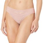 Natori Women's Bliss Perfection One Size Thong Panties, Rose Beige