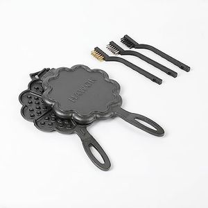 HAWOK Cast Iron Heart Shaped Waffle Iron Waffle Maker…