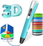 TEQStone TG-18 3D Pen, Low Temp Safe, Easy to Use, Emerald Blue (PLA/ABS/PCL Ready)