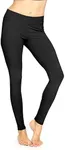 Women's Cotton Foldover Full Length Leggings Black 4X