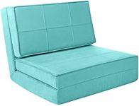 Urban Shop Ultra Suede Convertible Flip Chair, Teal