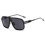 kimorn Sunglasses For Men Retor Goggle Metal Frame Classic Eyewear AE0336 (Black Frame Grey Lens, 62)