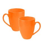 Gift Arcadia Ceramic Coral Coffee Mugs Set of 2,Handmade Ceramic Mug, Microwave Safe Color Mugs,for Tea Coffee, Tea Cups 330ml (Orange)