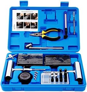 AUTOWN Tire Repair Kit - 68pcs Heavy Duty Tire Plug Kit, Universal Tire Repair Tools to Fix Punctures and Plug Flats Patch Kit for car Motorcycle, Truck, ARB，ATV, Tractor, RV, SUV, Trailer