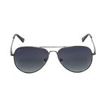 Tragen Polarised and UV Protected Aviator Sunglasses - Gradient Grey Lens, Gunmetal Grey Metal Frame, Acetate Tip, Adjustable Nosepads, Medium Size, Stylish and Trendy, for Men and Women