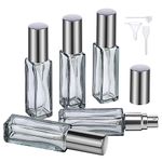 Segbeauty Travel Perfume Bottle Refillable, Empty Mini Portable Perfume Atomizer with Funnel, 5 Set of 10ML Glass Spray Bottle Fine Mist Leak-proof Sprayer Travel Sample Bottles for Cologne Fragrance