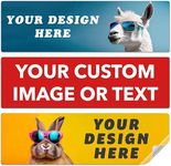 Custom Bumper Stickers for Cars - Personalized Bumper Stickers for Cars, Trucks and Other Vehicles - 3” x 10” (1-1000 Stickers) (Custom)