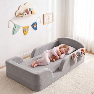 Flanhorest Toddler Floor Bed, No Assembly Needed Toddler Bed
