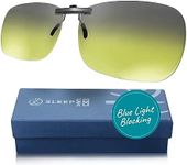 Sleep ZM Clip On 85% Photochromic Blue Light Glasses for Computer, TV, Gaming Use Improves Sleep by Naturally Producing Melatonin for Women + Men