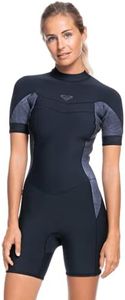 Roxy Womens 2/2 Syncro Short Sleeve Back Zip QLCK Wetsuit - Jet/Black | 4