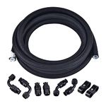 EVIL ENERGY 10ft 6AN 5/16" ID Nylon Stainless Steel Braided PTFE E85 Tube 8.13mm Fuel Line Fittings Kit