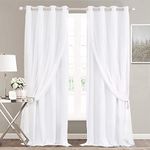 SOFJAGETQ Winter White Curtains Dou