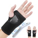 ACWOO Adjustable Wrist Strap Carpal Tunnel Compression Splint Relieves Pain, Sprains, Tendonitis and Joint Pain, Breathable Brace Provides Wrist Support (Left)