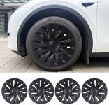 Tesla Model Y Wheel Covers 19 Inch 2020-2024 Full Fit Hubcaps with Left-Right Aero Symmetry, Reduced Wind Drag Includes Tire Repair Kit Tesla Model Y Accessories
