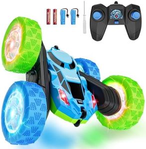 Hamdol RC Cars Toys for Kids Ages 6-12, 360° Spinning Double-Sided Remote Control Car with LED Lights, 4WD Rechargeable Toy for Boys Age 8-10, Perfect Birthday Holiday Valentines Easter Gift