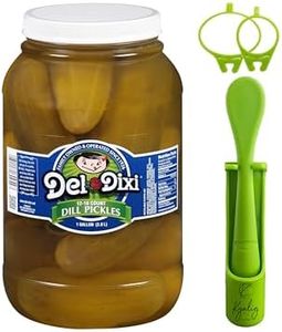 Del Dixi Dill Pickles 1g with a pickles fork grabber
