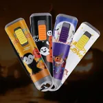 EverBrite Halloween Flashlights 4-Pack Halloween Gifts, Small LED Flash Light Handheld Torch with Lanyard 12AAA Battery Included, Mixed Color