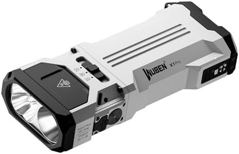WUBEN X1Pro Rechargeable Torch, Super Bright Flashlight 12300 lumens, EDC Handheld Torches with Spotlight Floodlight Strobe Modes, IP65 LED Flash Light for Camping, Bike, Hiking，Emergency, Working