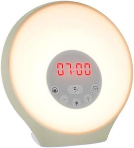 Lumie Sunrise Alarm - Simulateur d’Aube et de Crépuscule, Réveil avec Mélodies, Éclairage d'Ambiance