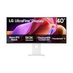LG UltraFine Monitor 40U990A - Curved UltraWide 5K2K (5120 x 2160p) Nano IPS Black 40 Inch, 120Hz, 5ms, DCI-P3 99%, HDR 600, FreeSync Premium, Speakers, Thunderbolt 5, HDMI 2.1, DP2.1, White