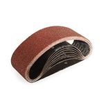 Sruhrak 75 x 533 MM Sanding Belts, 40 Grits Fabric Sanding Belts for Stripping and Sanding - 8 Pack