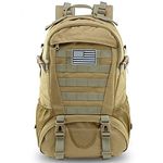 Jueachy Tactical Backpack for Men Hiking Day Pack Molle Military Rucksack Waterproof 30L EDC Bag with USA Flag Patch