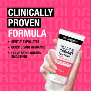 Neutrogena Clear Radiant Face Scrub – 150ml Exfoliating Cleanser