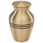 Beautiful Life Urns Dignity Gold Keepsake Urn for Ashes - Small Size - NOT Intended for Full Cremation Ash Quantity