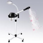 Takeashine Professional Facial Steamer, 2 in 1 Facial Steamer on Wheels with 5X Magnifying Lamp, Ozone Facial Steamer for Facial Deep Cleaning, Esthetician Facial Steamer for Spa, Salon and Home Use