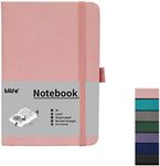 Mlife A6 Small Journal Notebook, Lined Pocket Notebook with Pen Holder, Hardback, 192 Pages, 3.9 inches * 5.5 inches - for Women and Men (Pink)