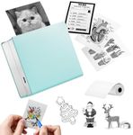 Memoking Sticker Printer Machine - 2" Mini Photo Printer - Thermal Mini Printer for Pad&Phone, M02 Inkless Bluetooth Printer Wireless - HD Sticker Maker Machine Printer for DIY,Memo,List,Photo Album